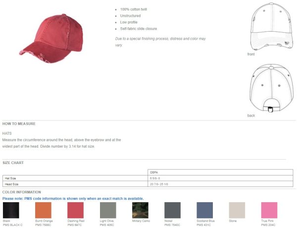 DT600 - District ® Distressed Cap - Image 2