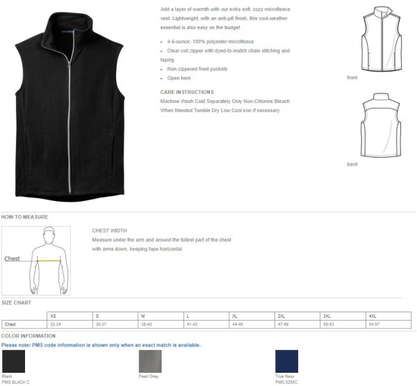 F226 - Port Authority® Microfleece Vest - Image 2