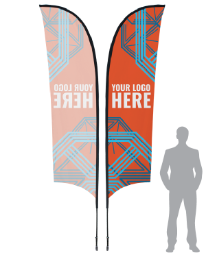 SPFL - Printed Sunblade Flag w/ Heavy Duty Pole - 8' / 13' / 17'